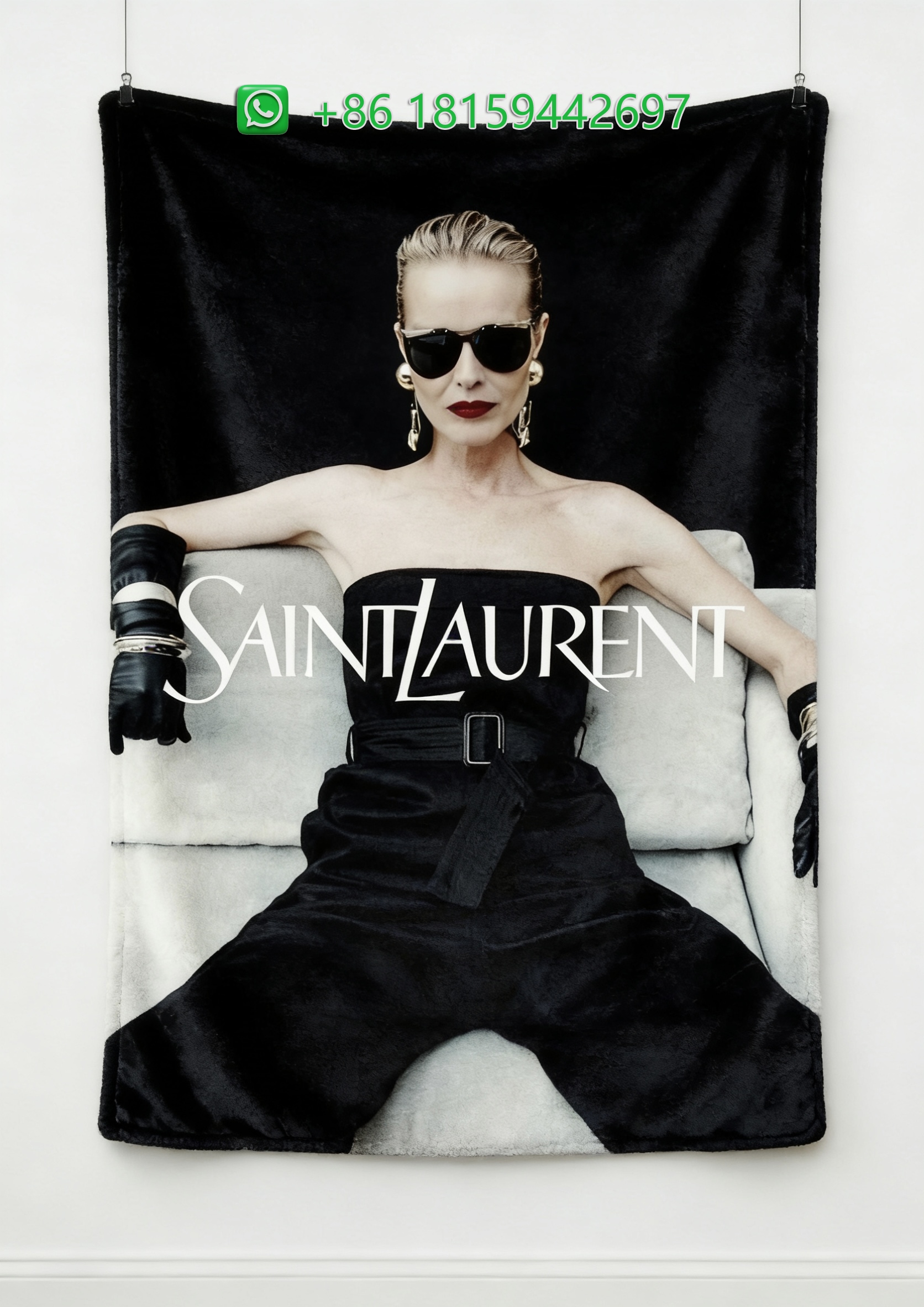 Yves Saint Laurent Throw Blankets